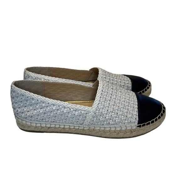J. McLaughlin Shoes - J. McLaughlin Redding 2 Woven Leather Slip On Espadrille Blue White Sz 8.5M